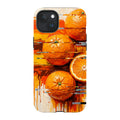 Oranges and Citrus Still Life by Frida Lövström — iPhone 15 Plus Magsafe Tough Case — Finnaij