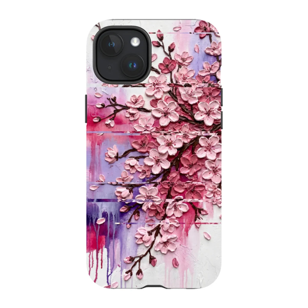 Cherry Blossoms by Frida Lövström — iPhone 15 Plus Magsafe Tough Case — Finnaij