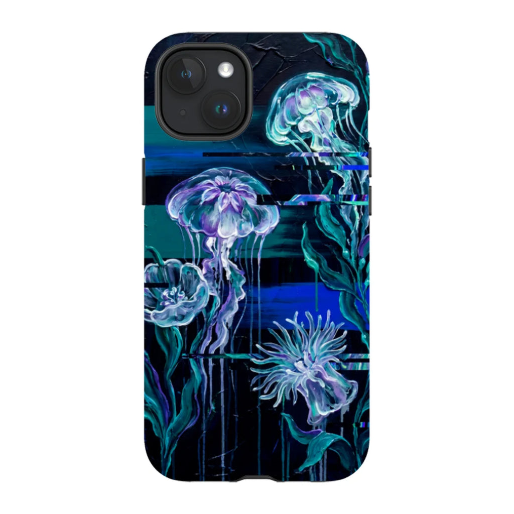 Deep-Sea Underwater Botanical Fantasy by Frida Lövström — iPhone 15 Plus Magsafe Tough Case — Finnaij