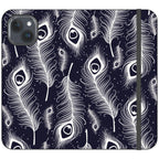 Feathers in Bloom Vegan Leather — iPhone 15 Plus Wallet Case — Finnaij