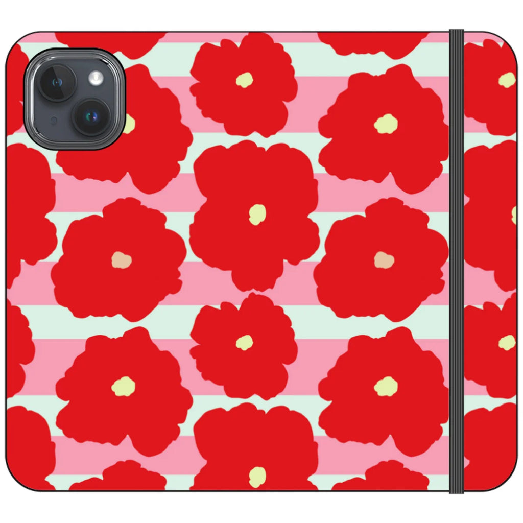 Bold Floral — iPhone 15 Plus Wallet Case — Finnaij