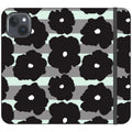 Bold Floral Black — iPhone 15 Plus Wallet Case — Finnaij