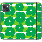 Bold Floral Green Vegan Leather — iPhone 15 Plus Wallet Case — Finnaij