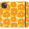 Bold Floral Orange — iPhone 15 Plus Wallet Case — Finnaij