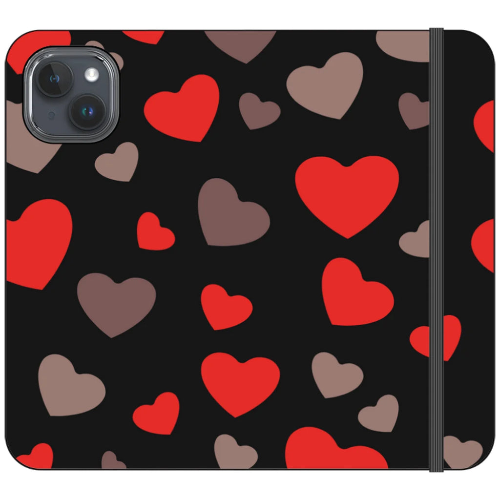 Red Hearts — iPhone 15 Plus Wallet Case — Finnaij