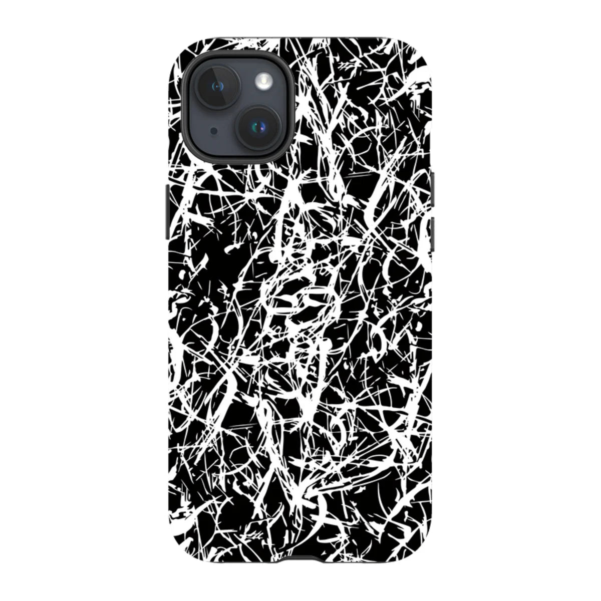 Black-White Grunge — iPhone 15 Plus Tough Case — Finnaij