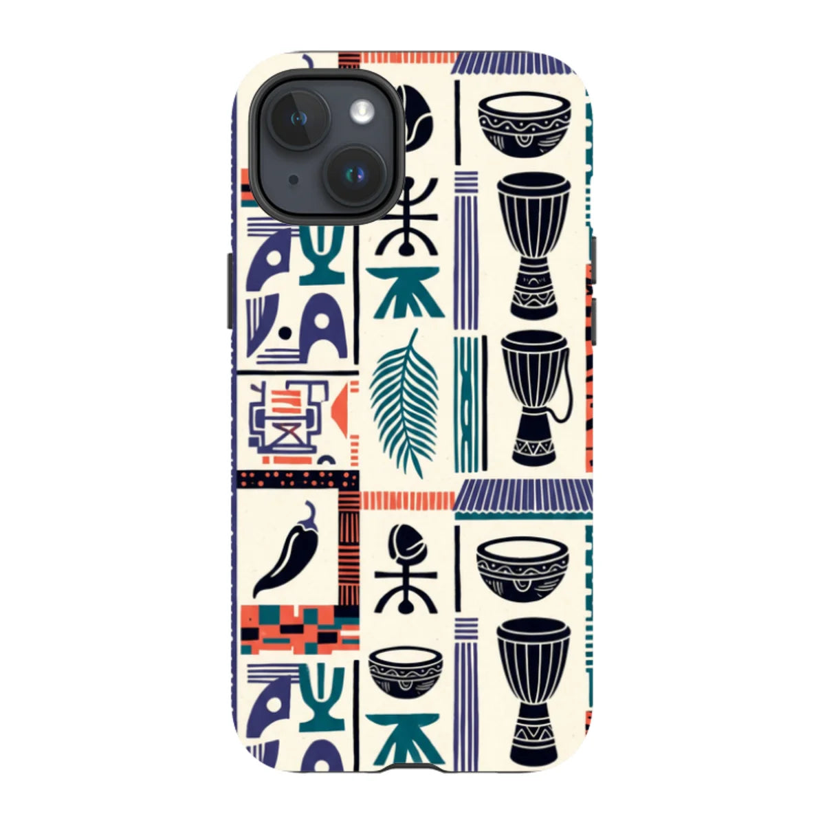 Market Day Icons by Ada Okoye — iPhone 15 Plus Tough Case — Finnaij