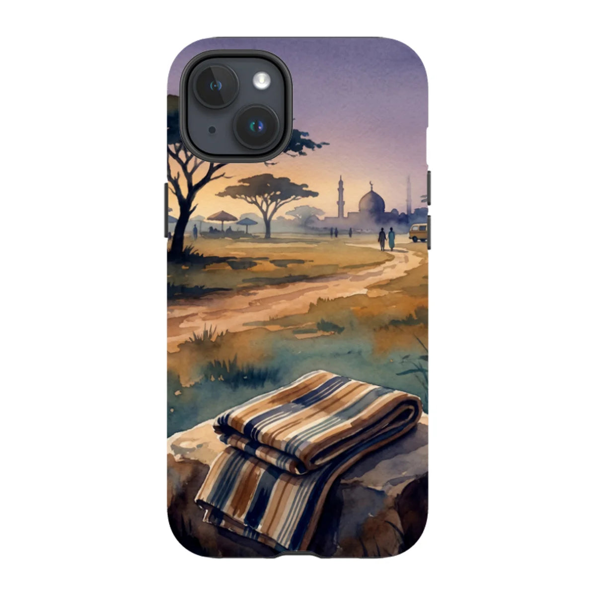 Aso-Oke Accent in the Landscape by Tobi Akinyemi — iPhone 15 Plus Tough Case — Finnaij