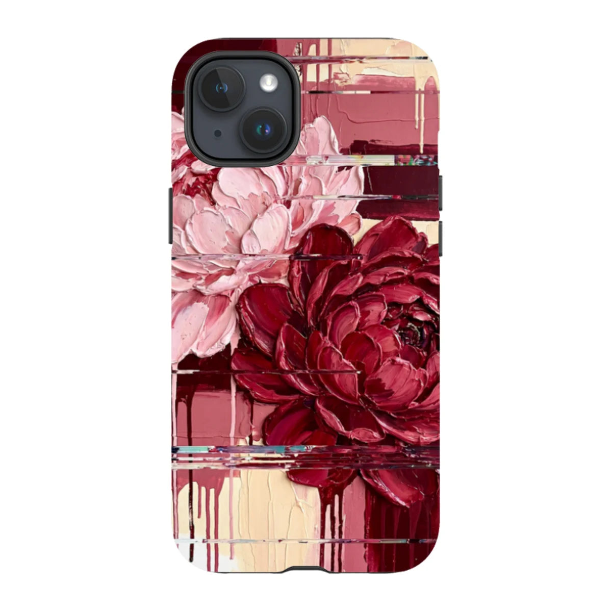 Peonies by Frida Lövström — iPhone 15 Plus Tough Case in Gloss Tough Case — Finnaij
