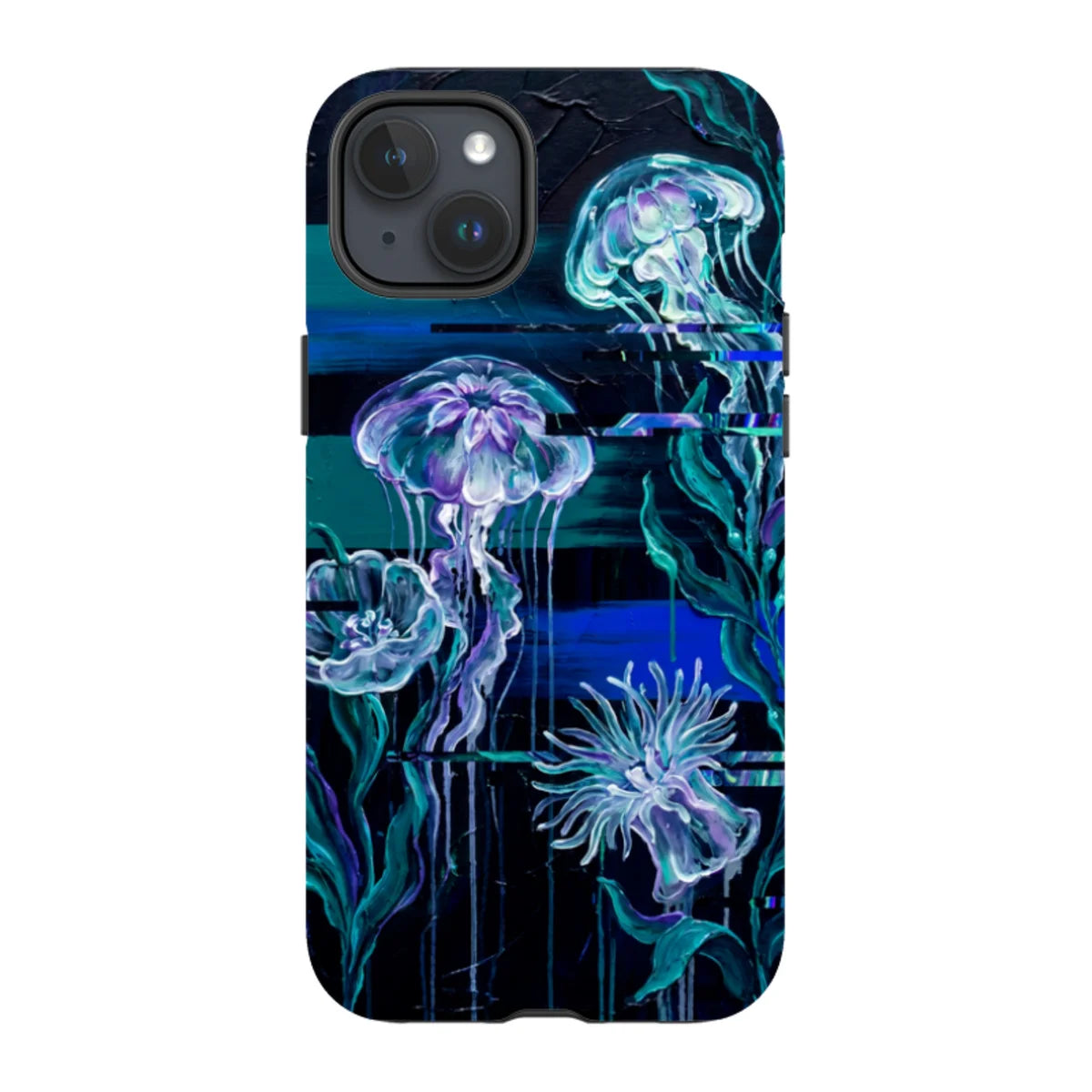 Deep-Sea Underwater Botanical Fantasy by Frida Lövström — iPhone 15 Plus Tough Case in Gloss Tough Case — Finnaij
