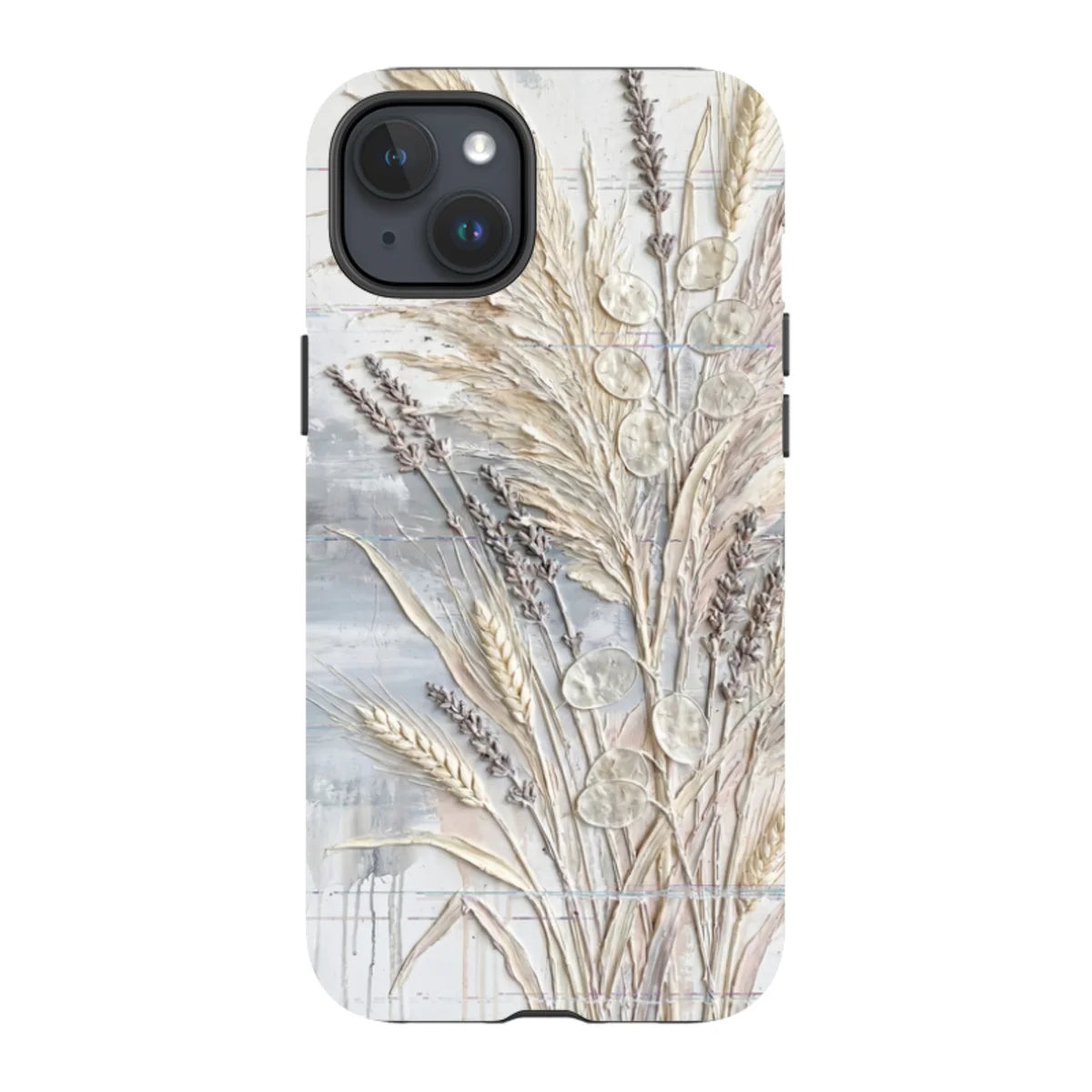 Dried Flowers and Grasses by Frida Lövström — iPhone 15 Plus Tough Case in Gloss Tough Case — Finnaij