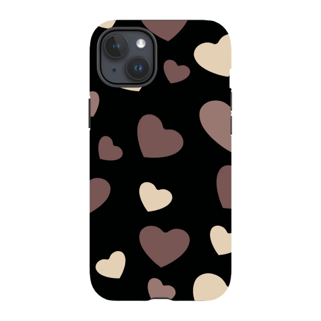 White & Black Hearts — iPhone 15 Plus Tough Case — Finnaij