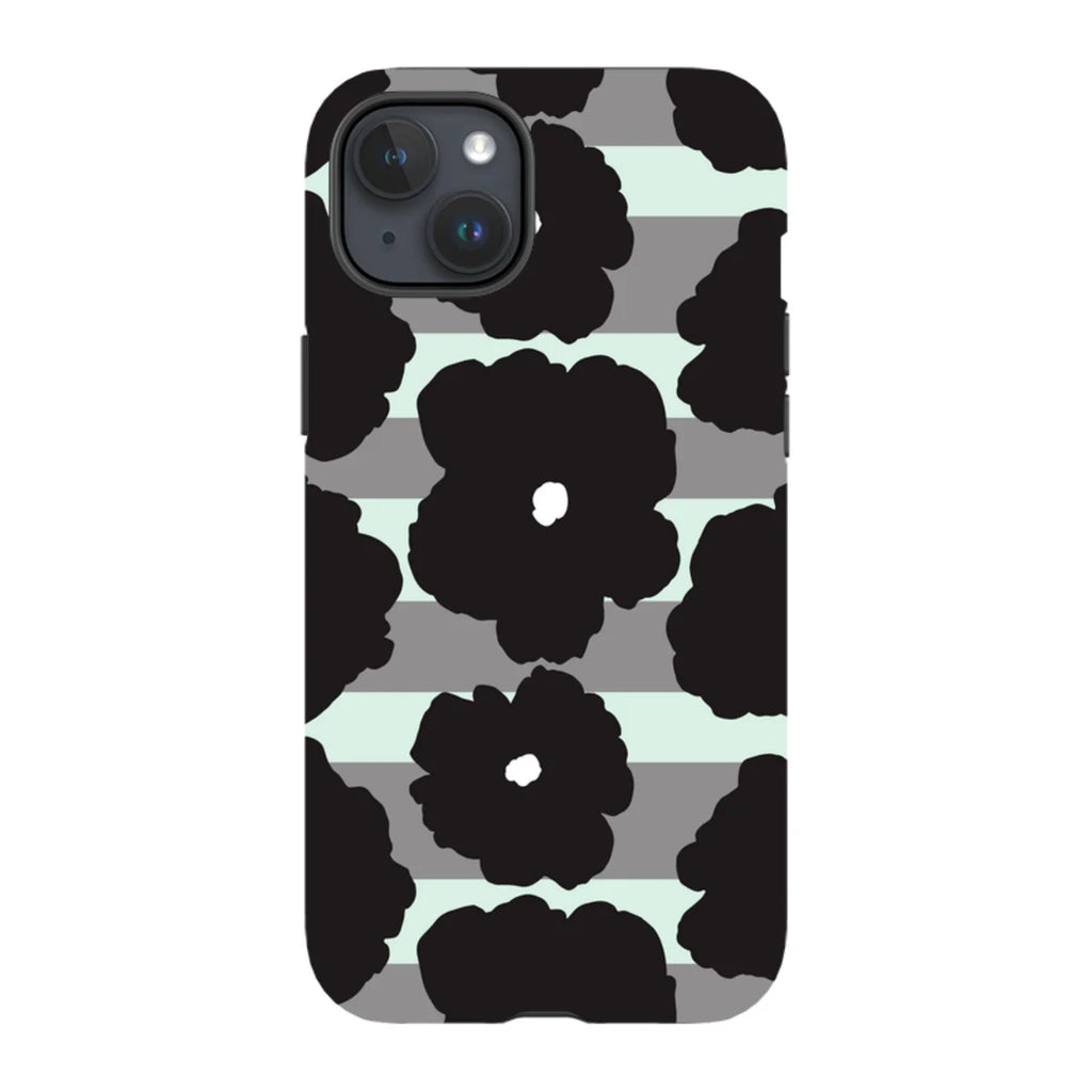 Bold Floral Black — iPhone 15 Plus Tough Case — Finnaij