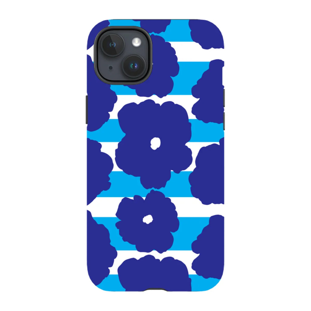 Bold Floral Blue — iPhone 15 Plus Tough Case — Finnaij