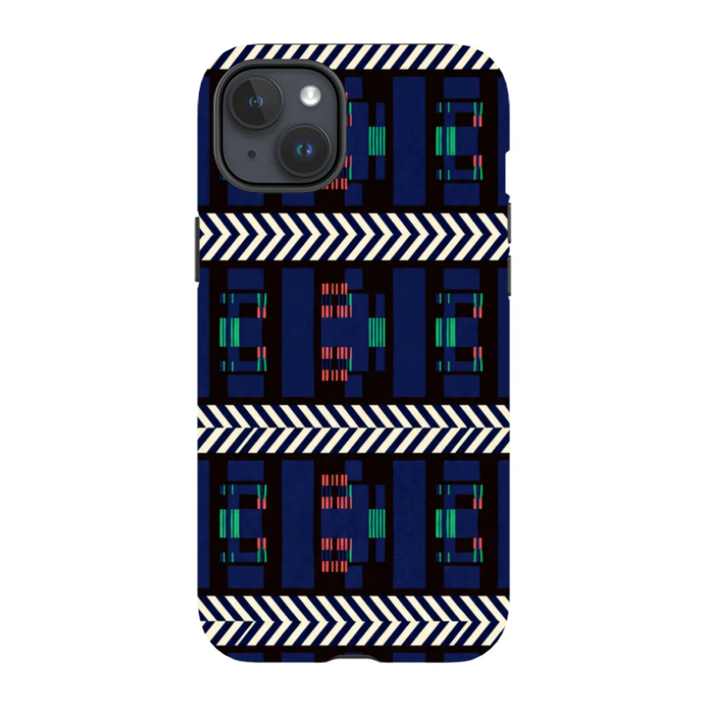 Midnight Aso-Oke by Ada Okoye — iPhone 15 Plus Tough Case — Finnaij