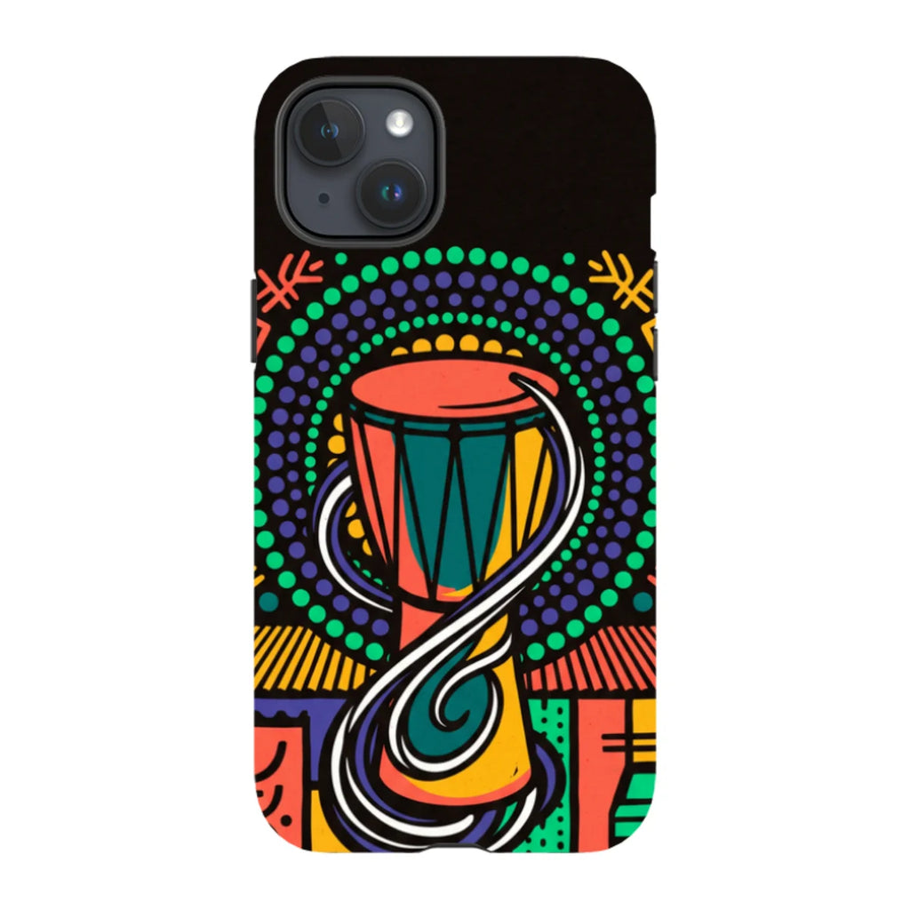 Talking Drum Halo by Ada Okoye — iPhone 15 Plus Tough Case — Finnaij