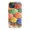 Market Umbrellas from Above by Tobi Akinyemi — iPhone 15 Plus Tough Case — Finnaij
