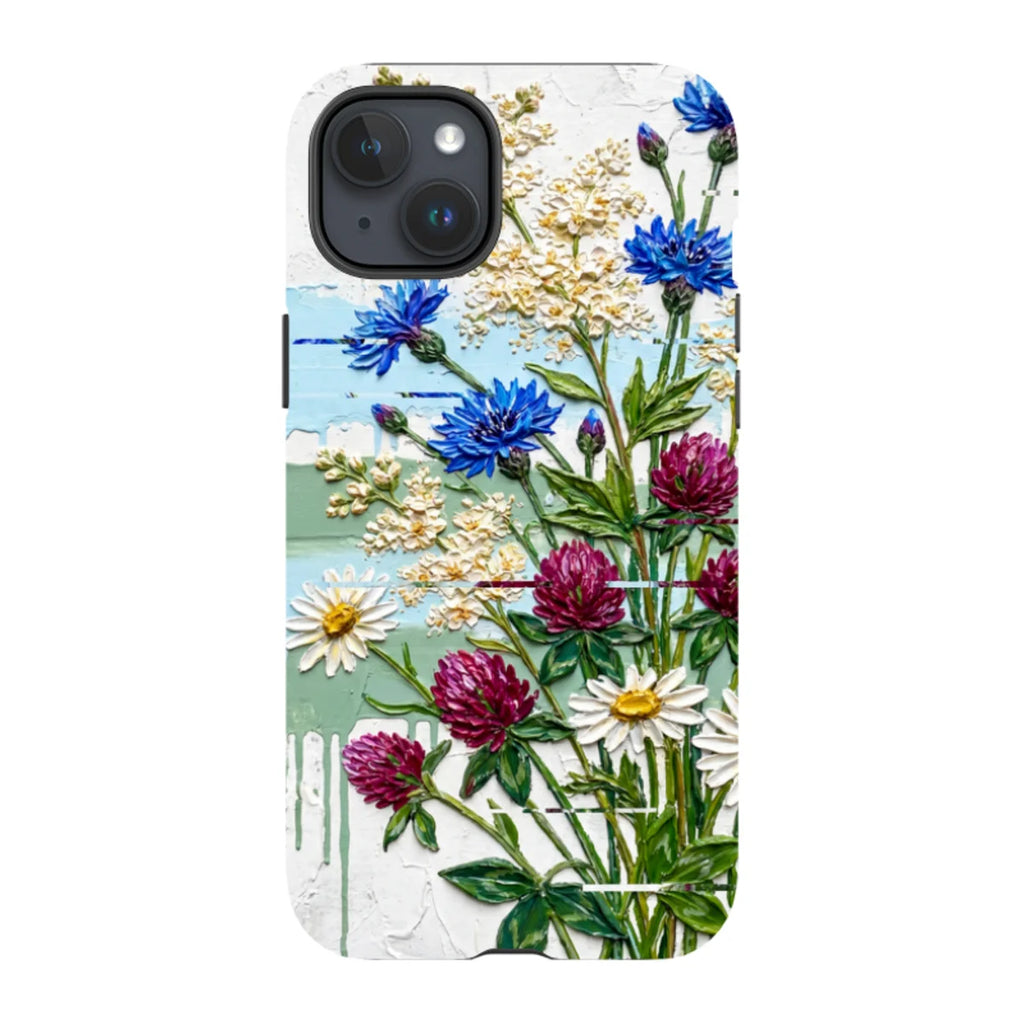 Nordic Wildflowers by Frida Lövström — iPhone 15 Plus Tough Case in Matte Tough Case — Finnaij