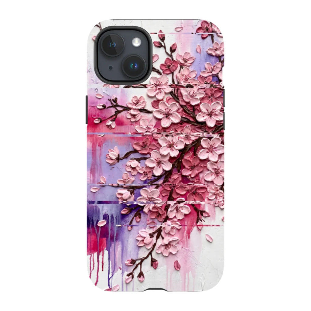 Cherry Blossoms by Frida Lövström — iPhone 15 Plus Tough Case in Matte Tough Case — Finnaij