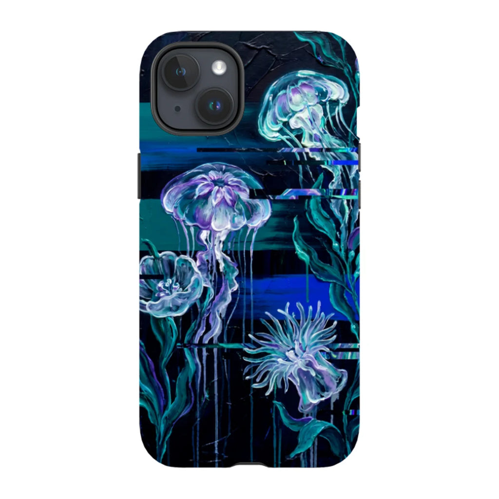 Deep-Sea Underwater Botanical Fantasy by Frida Lövström — iPhone 15 Plus Tough Case in Matte Tough Case — Finnaij
