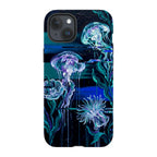 Deep-Sea Underwater Botanical Fantasy by Frida Lövström — iPhone 15 Plus Tough Case in Matte Tough Case — Finnaij