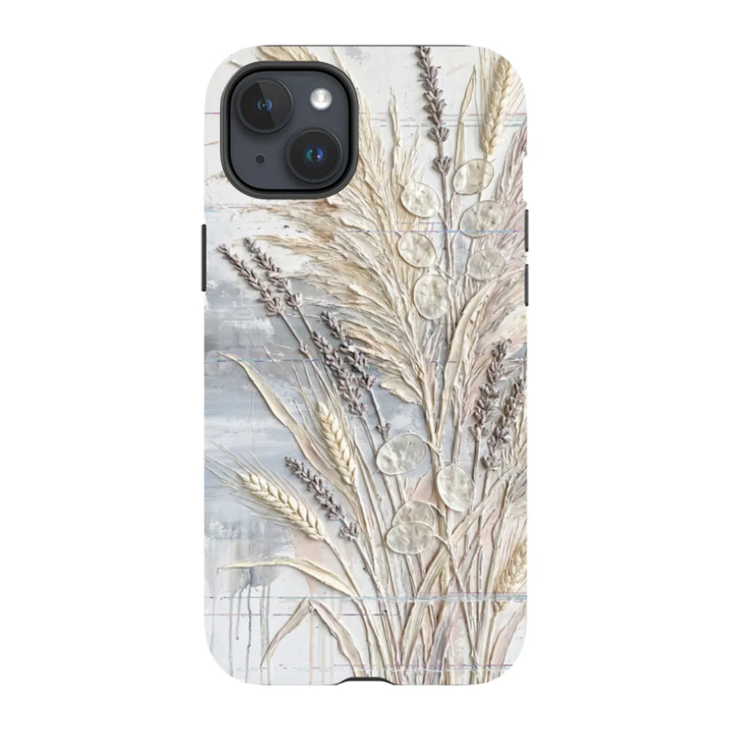 Dried Flowers and Grasses by Frida Lövström — iPhone 15 Plus Tough Case in Matte Tough Case — Finnaij