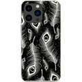 Feathers in Bloom Black — iPhone 15 Pro Max iPhone Bio-degradable Case — Finnaij