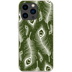 Feathers in Bloom Army Green — iPhone 15 Pro Max iPhone Bio-degradable Case — Finnaij