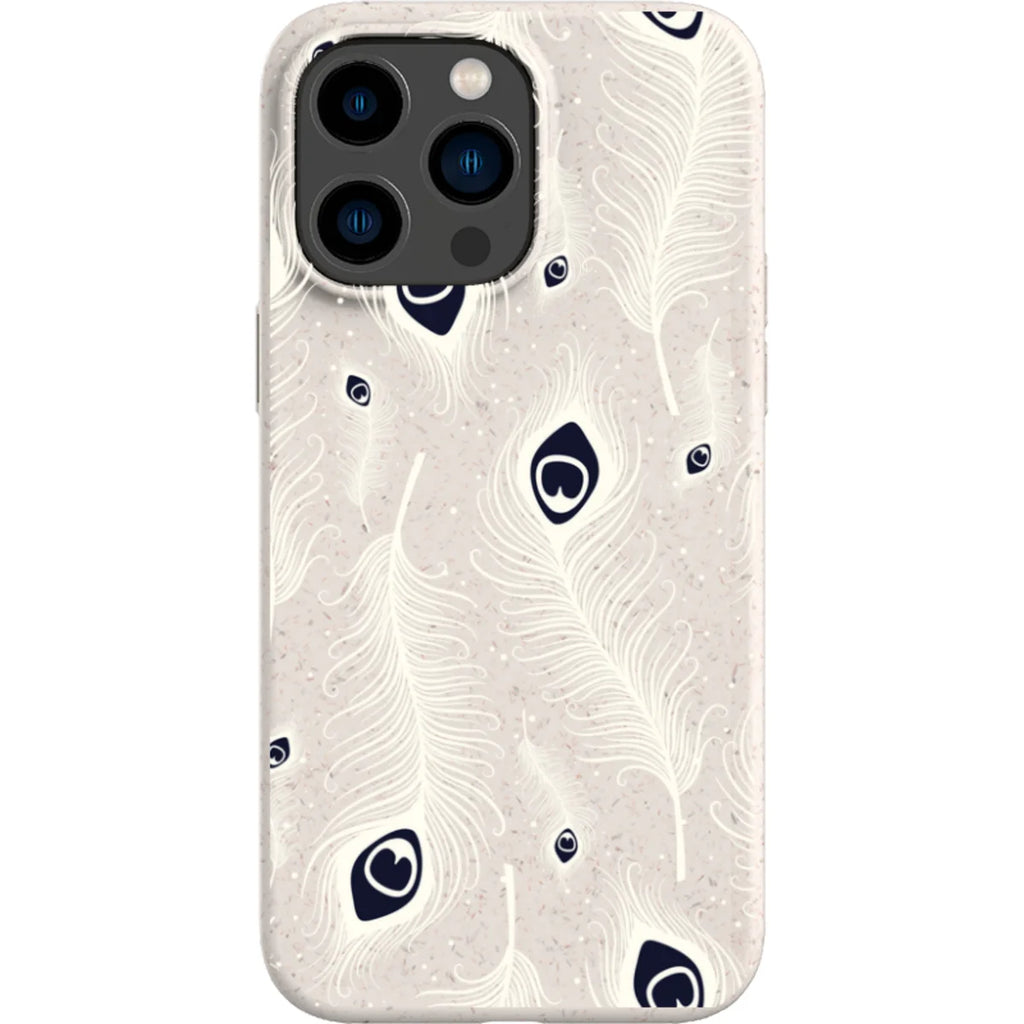 Feathers in Bloom Natural — iPhone 15 Pro Max iPhone Bio-degradable Case — Finnaij