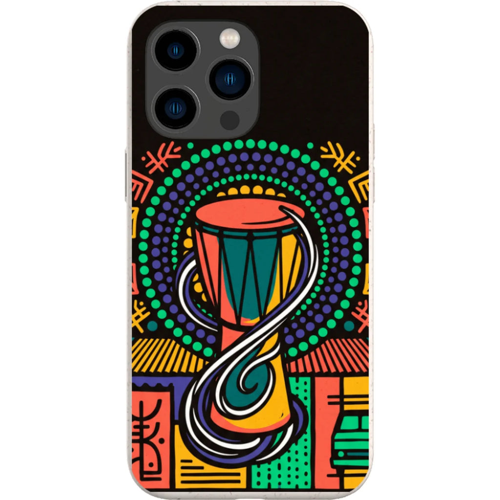 Talking Drum Halo by Ada Okoye — iPhone 15 Pro Max iPhone Bio-degradable Case — Finnaij