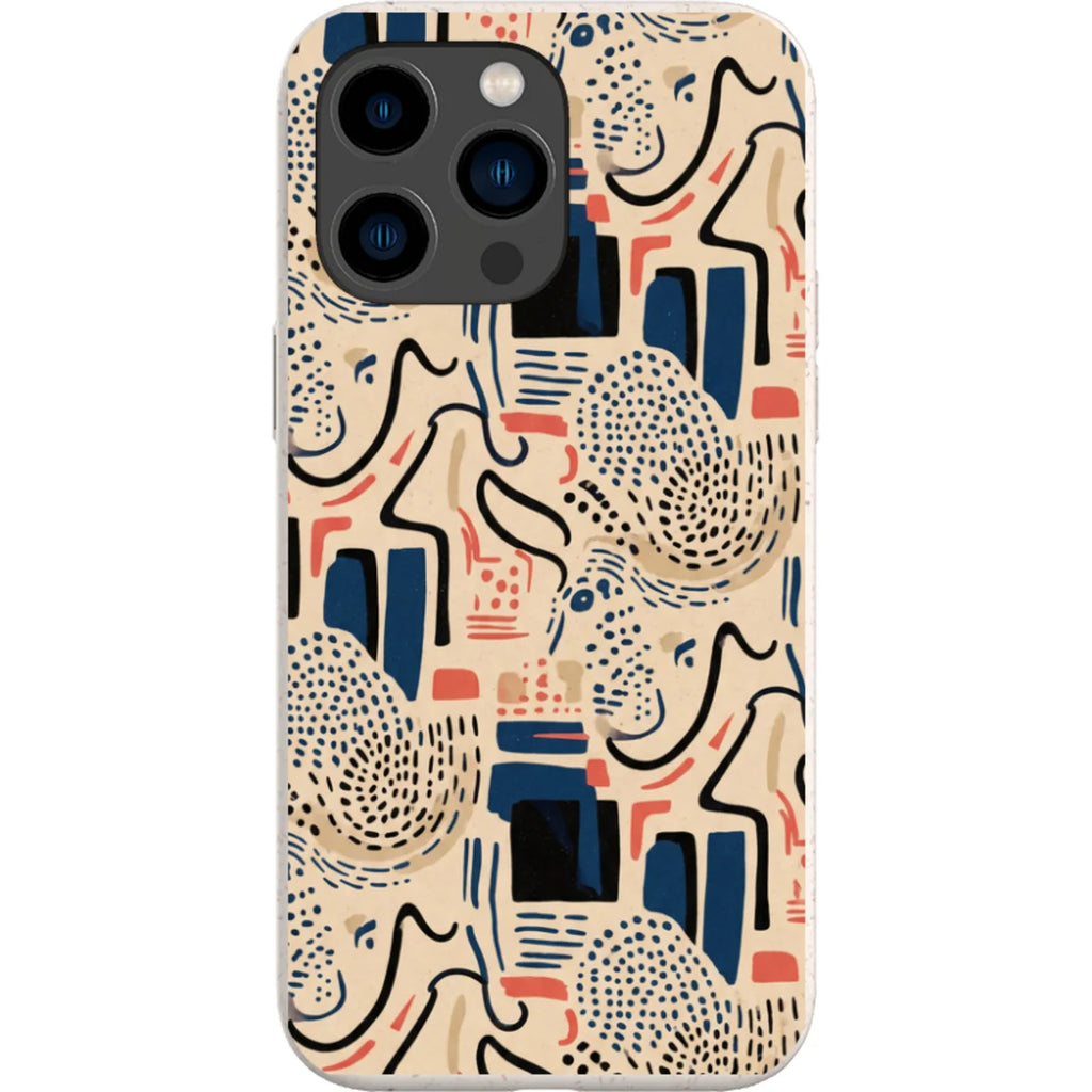 Sandstone Adire by Ada Okoye — iPhone 15 Pro Max iPhone Bio-degradable Case — Finnaij