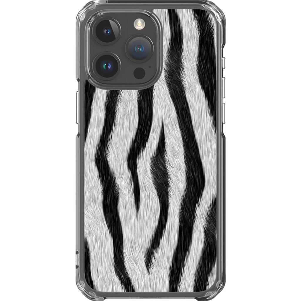 Zebra Groove — iPhone 15 Pro Max Clear Impact Case — Finnaij