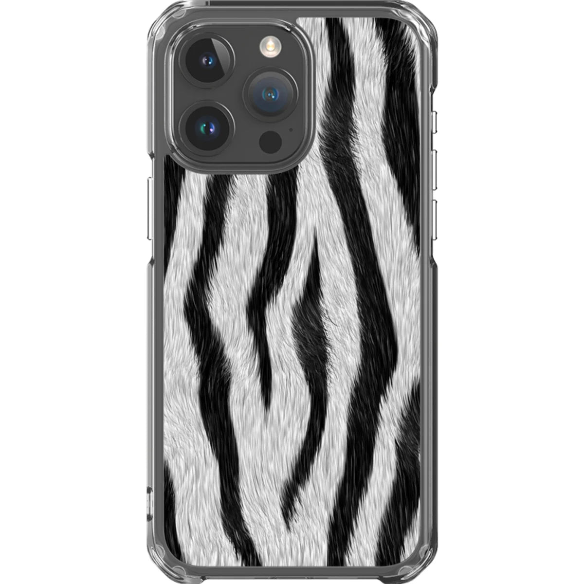 Zebra Groove — iPhone 15 Pro Max Clear Impact Case — Finnaij