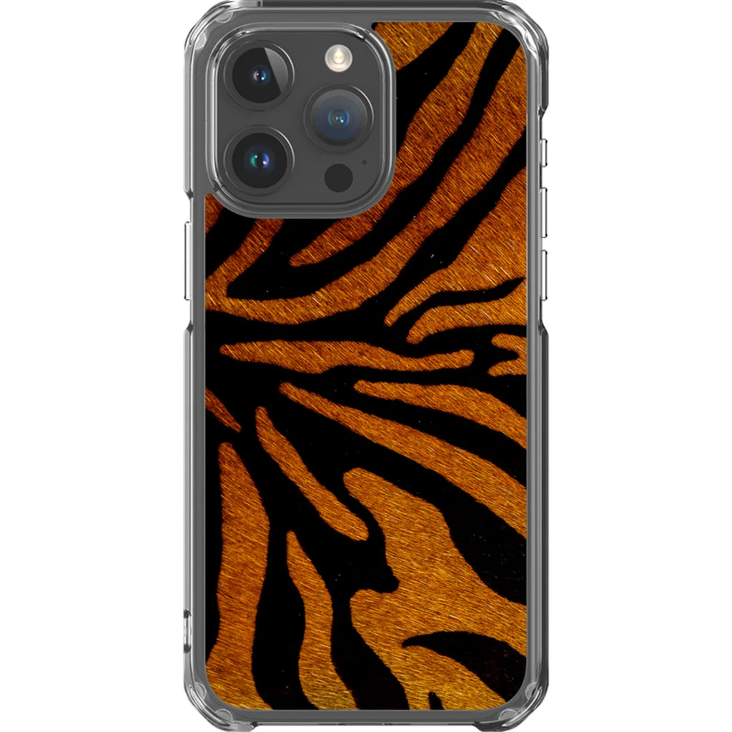 Stripes of the Wild — iPhone 15 Pro Max Magsafe Clear Impact Case — Finnaij