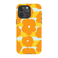 Bold Floral Orange — iPhone 15 Pro Max Magsafe Tough Case — Finnaij