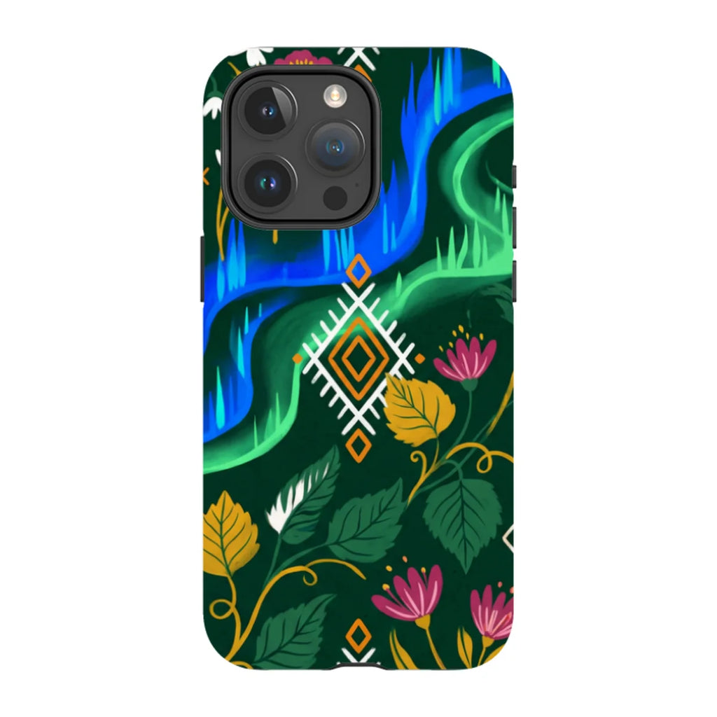 Aurora Birch Bloom by Aino Kallio — iPhone 15 Pro Max Magsafe Tough Case — Finnaij