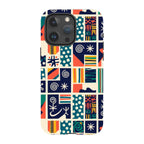 Coastal Indigo Tiles by Ada Okoye — iPhone 15 Pro Max MagSafe Tough Case — Finnaij