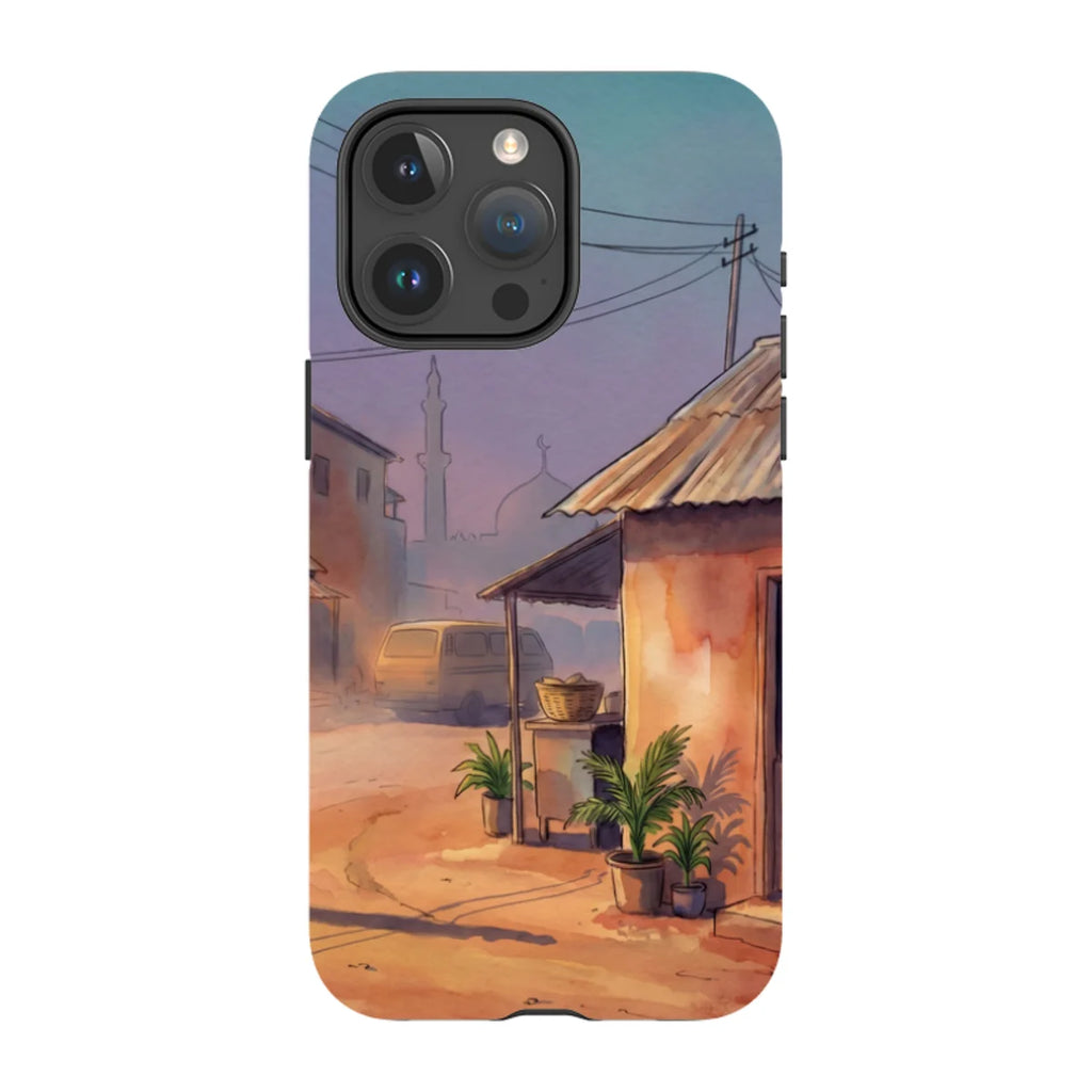 City Edge Quiet Street by Tobi Akinyemi — iPhone 15 Pro Max MagSafe Tough Case — Finnaij