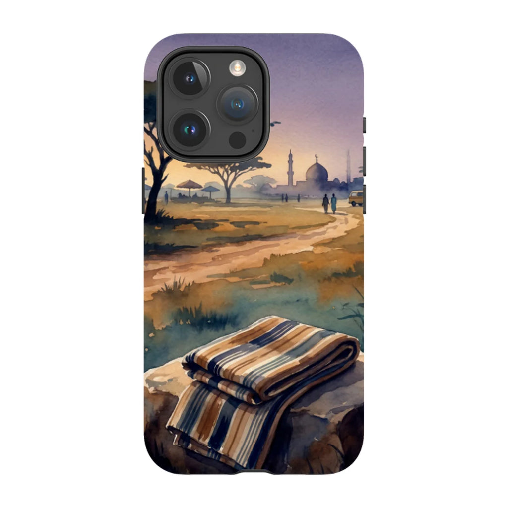 Aso-Oke Accent in the Landscape by Tobi Akinyemi — iPhone 15 Pro Max MagSafe Tough Case — Finnaij
