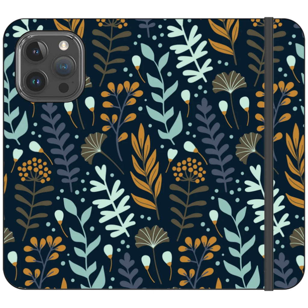 Wild Floral Vegan Leather — iPhone 15 Pro Max Wallet Case — Finnaij