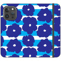 Bold Floral Blue Vegan Leather — iPhone 15 Pro Max Wallet Case — Finnaij