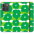 Bold Floral Green Vegan Leather — iPhone 15 Pro Max Wallet Case — Finnaij