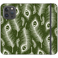 Feathers in Bloom Army Green — iPhone 15 Pro Max Wallet Case — Finnaij