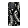 Feathers in Bloom Black — iPhone 15 Pro Max Tough Case — Finnaij