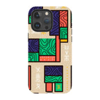Ankara Blocks on Sand by Ada Okoye — iPhone 15 Pro Max Tough Case — Finnaij