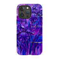 Iris Flowers by Frida Lövström — iPhone 15 Pro Max Tough Case in Matte Tough Case — Finnaij