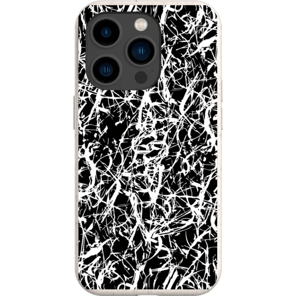 Black-White Grunge — iPhone 15 Pro iPhone Bio-degradable Case — Finnaij