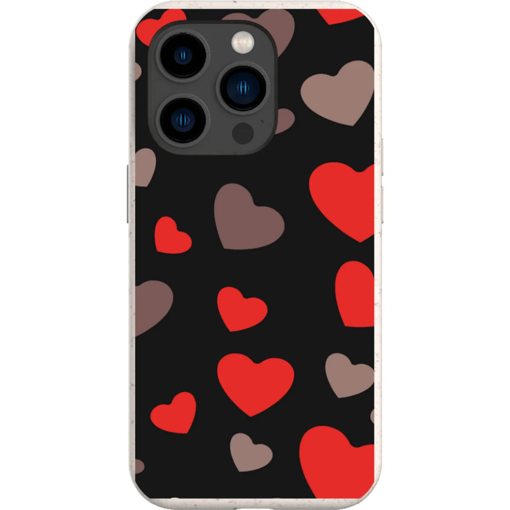 Red Hearts — iPhone 15 Pro iPhone Bio-degradable Case — Finnaij