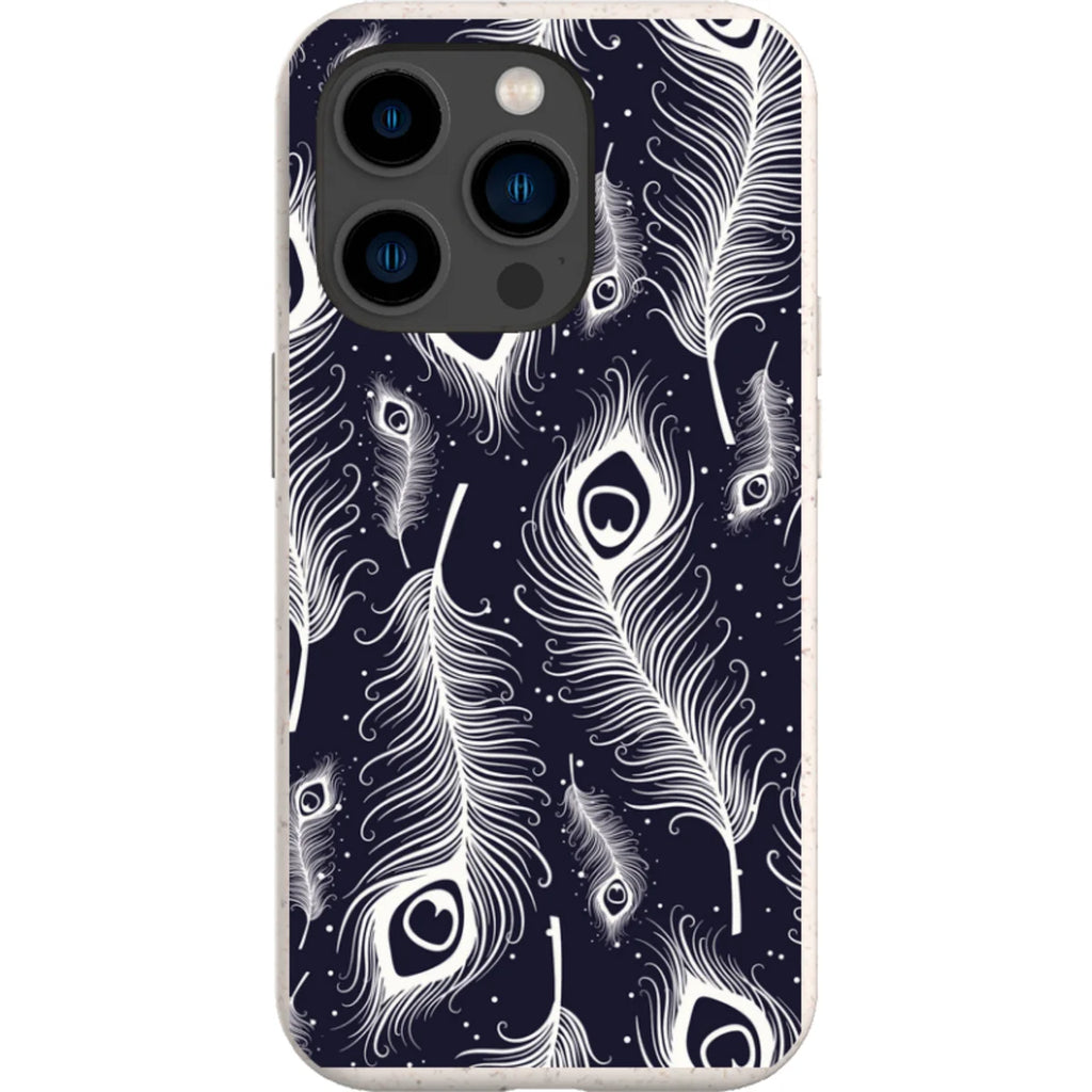 Feathers in Bloom — iPhone 15 Pro iPhone Bio-degradable Case — Finnaij