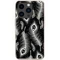 Feathers in Bloom Black — iPhone 15 Pro iPhone Bio-degradable Case — Finnaij